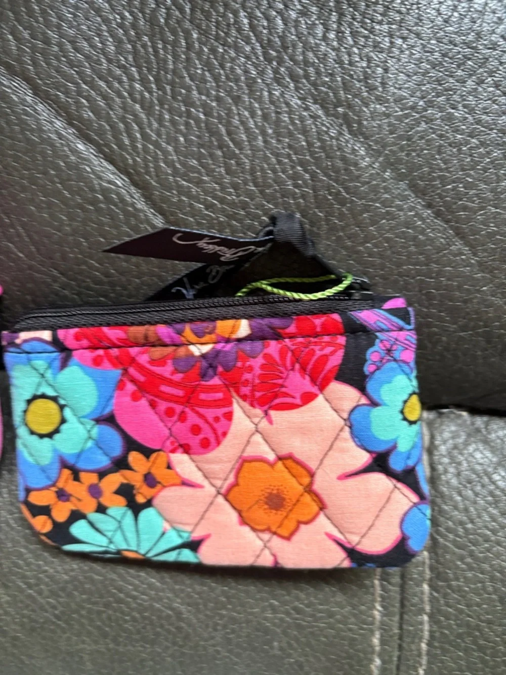 Vera Bradley set of two zip coin purses in multi floral prints